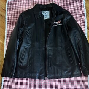 Corvette Women's Black Leather Jacket
